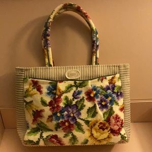Feiler Chenille Floral Purse
